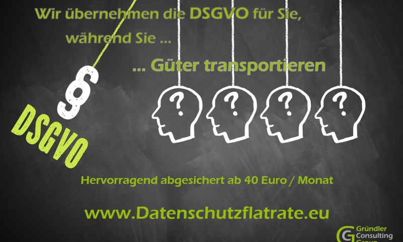 Datenschutzflatrate - Wir übernehmen die Umsetzung der DSGVO für Sie, damit Sie sich um Ihre Haupttätigkeit kümmern können. Dabei sichern wir Sie soweit ab, dass Sie den Rechten der Kunden und Mitarbeiter oder Mitgliedern gerecht werden und Abmahnungen bei Ihnen ein Fremdwort bleiben. Ideal auch für Firmen und Vereine die keinen Datenschutzbeauftragten brauchen.
